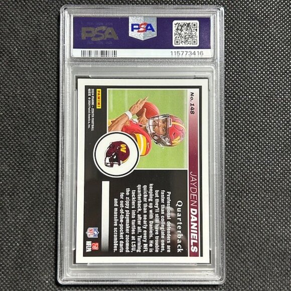 2024 Panini Zenith Jayden Daniels RC  Washington Rookie PSA 8 NM-MINT Commanders - Picture 2 of 2